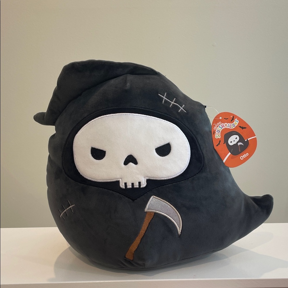 NWT 12" Otto the Grim Reaper with Stitches Halloween Squishmallow